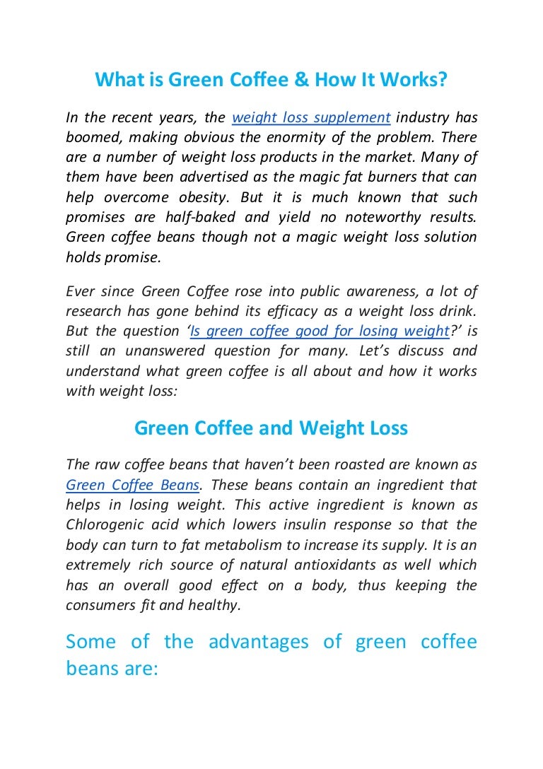 Best green coffee products